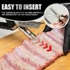 Rib Membrane Remover Tool Ergonomic Handle For Meat Preparation Nonslip Grip Metal Construction Kitchen Utensils
