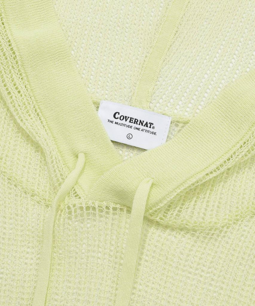COVERNAT Authentic Mesh Knit Hoodie Light Lime
