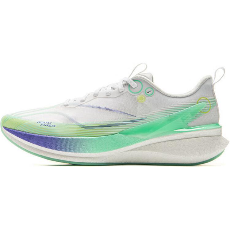 Li Ning Kids Running Shoes Comfortable Non-Slip Wear-Resistant Low-Top Men Sneaker White Fluorescent-Green YKFV112-7