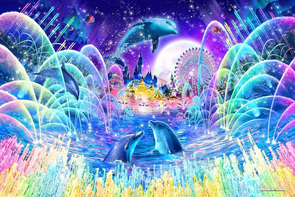 2016 Piece Jigsaw Puzzle Lassen Fountain Magic Very Small Piece X [Glowing Puzzle] (50 75cm)