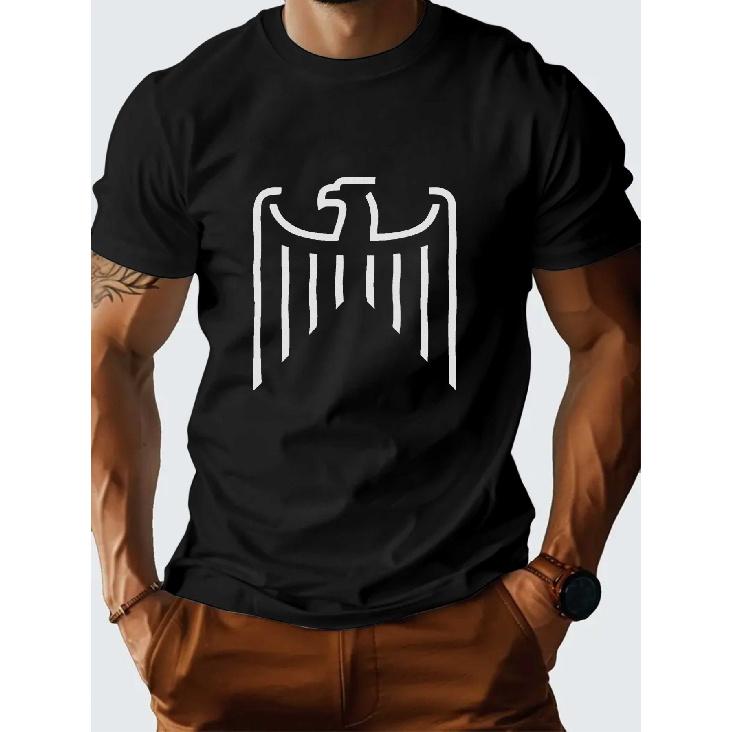 DEUTSCHLAND Germany Spring and Summer Men's Printed Short-sleeved Top, Casual Style, Comfortable and Breathable, Moisture-absorbing and Sweating