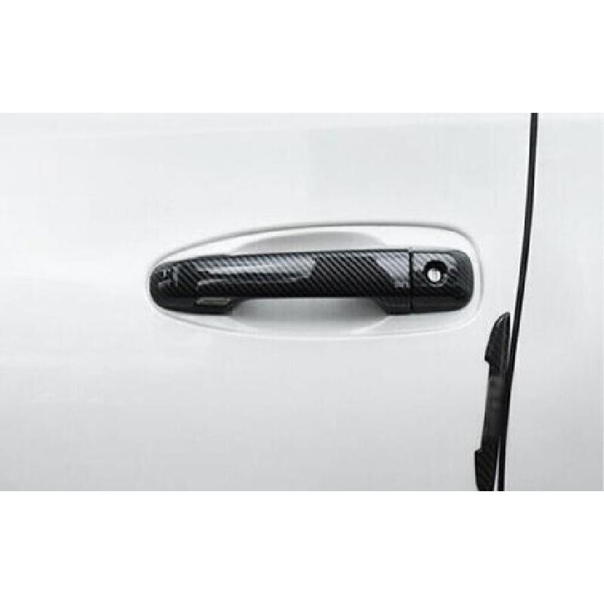 For Lexus GX460 2010-2022 Carbon Fiber Outside Smart Door Handle Cover Trim 8pcs