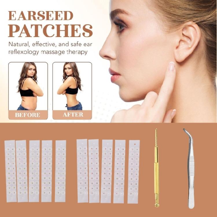 100Pcs Acupunctures Beads Auricular Ear Stickers Clear Disposable Ear Stickers Acupoint Pressure Stimulation Patches