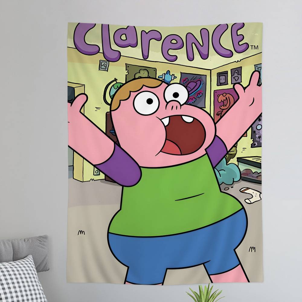 Cartoon CClarences Printed Large Wall Tapestry Hanging Tarot Hippie Wall Rugs Dorm Art Home Decor