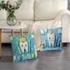 Baby Cartoon Pink Blue My First Tooth Pillow Cushion Cover Pillowcase Living Room Sofa Home Decor Customized