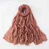 47 Colors Winter Hijab Fluffy Cotton Polyester Scarf Soft Pashmina Warm Neck Wrap Women Plain Fashion Cosy Shawl Shemagh
