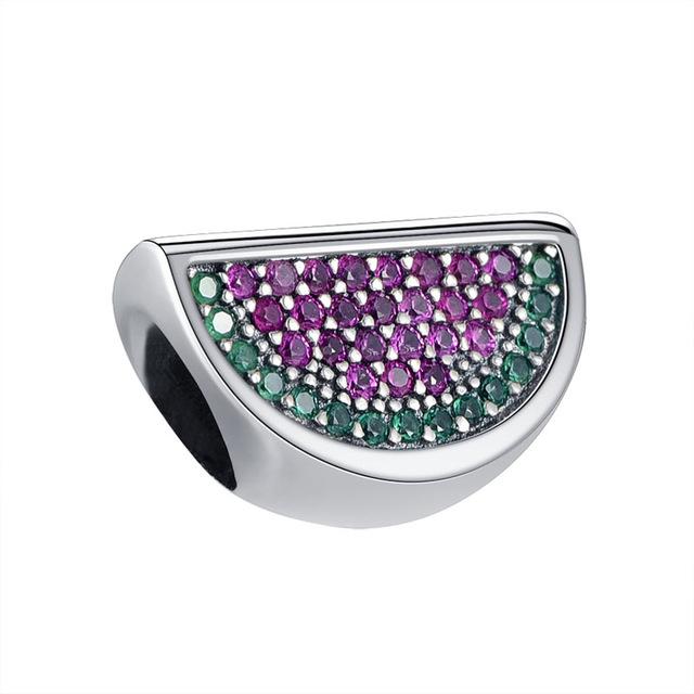 Silver Color Apple Cherry Pineapple Milk Tea Dangle Charm Bead Fit Original  Charm Silver S925 Bracelet DIY Women Jewelry