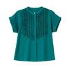 Mu Zi Women's Summer Short-Sleeve Blouse