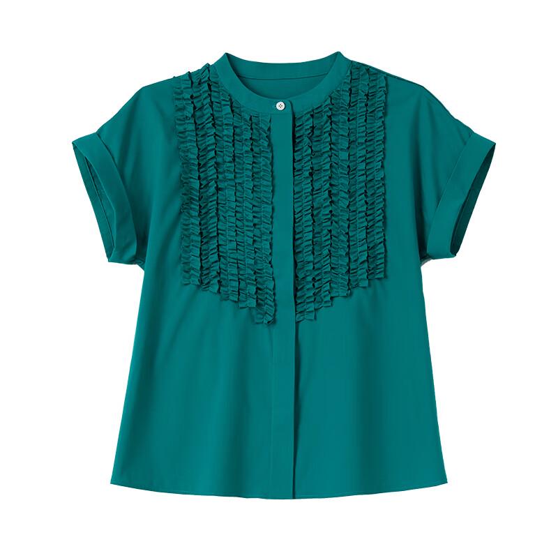 Mu Zi Women's Summer Short-Sleeve Blouse