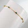 925 Silver Plated Green Square Zircon Bracelet for Women Simple Ins Box Chain Adjustable Bracelet Hypoallergenic Jewelry Gift