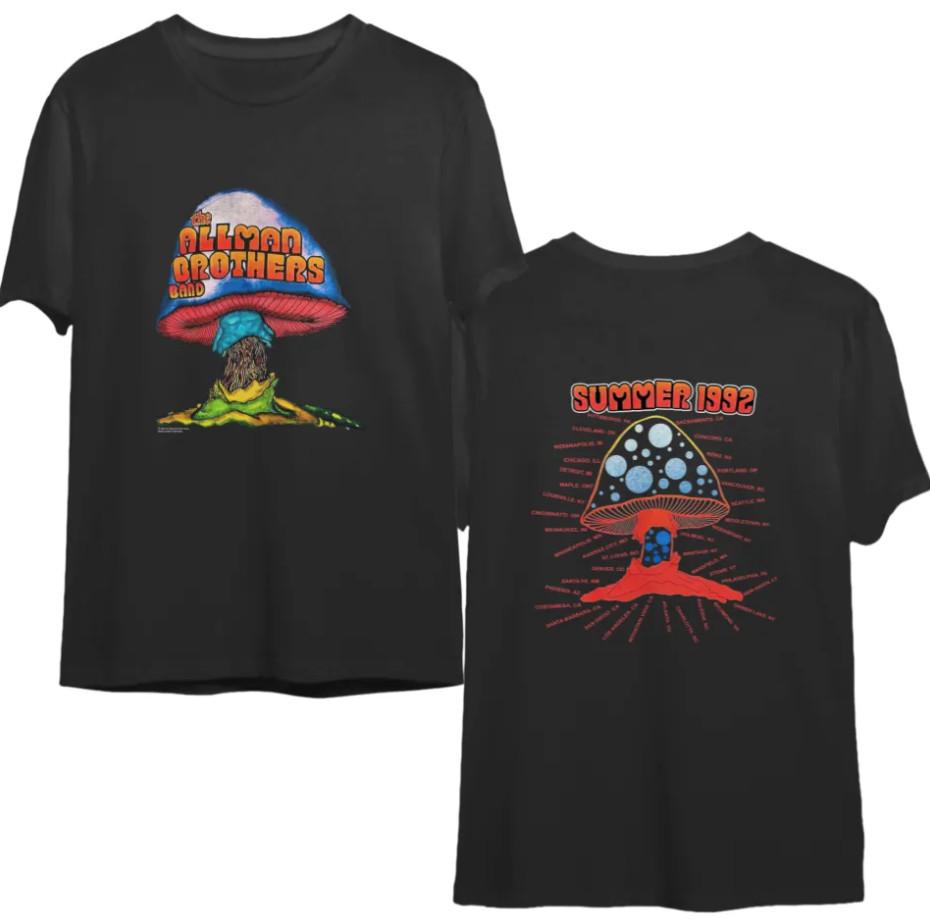 Vintage 1992 Allman Brothers Band Tour Tee – Double-Sided Summer Concert Shirt
