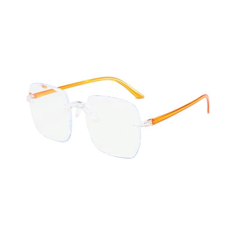 Frameless Sunglasses Fashion Trend Sunglasses Women'S Big Face Thin Sunglasses Square Glasses