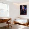 Sexy Frau Satinkleid Nachtstadt Metallblechschild Glamouröse Urbane Dekoration für Bar Pub Zuhause Café Wandkunst 8x12 Zoll