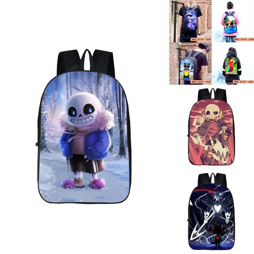 Zaino Trendy Undertale Sans Per Bambini Con Spallacci Imbottiti Regolabili E Ampio Spazio