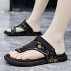 Hot Sale Men'S Sandals Genuine Leather Men Summer Shoes Leisure Slippers Flip-Flops Men Comfortable Footwear Soft Sandal