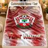 Flannel BlanketSouthampton FC Custom Name Text Personalized Soft Warm Throw Blanket Home Decor Gift