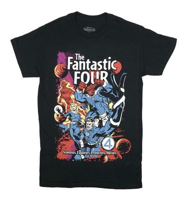 T-shirt Fantastique Quatre pour Jeunes Adultes Scientifiques Explorateurs Protecteurs Héros
