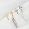 14K Gold-Filled Lava Starburst Earrings with Silver Needle Accessories