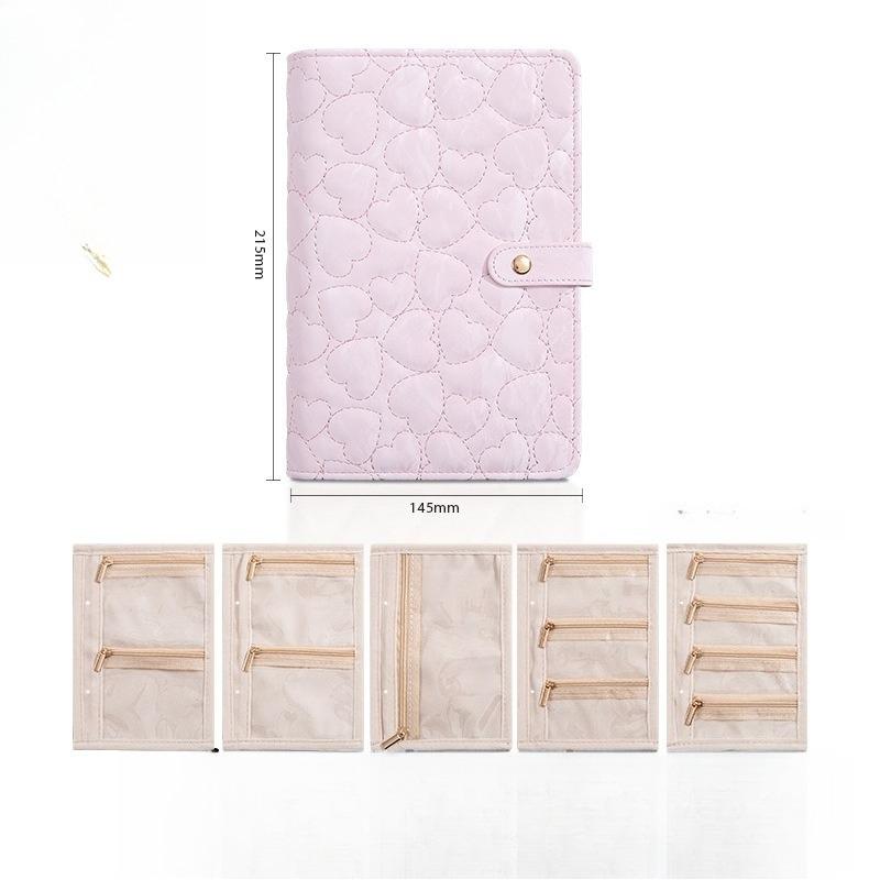 PU Leather Jewelry Storage Book Portable Travel Ring Necklace Earrings with Velvet Jewelry Storage Bag Jewelry Storage Book Gift