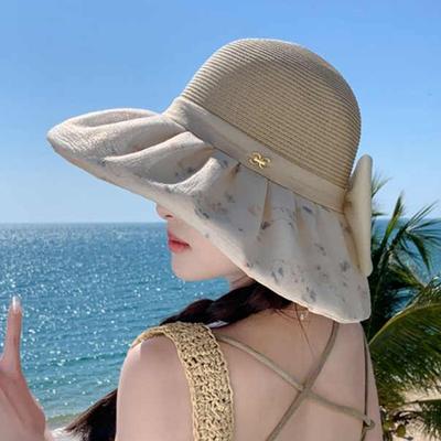 Hat Female Sunshade Sunscreen Hat Summer Outdoor Grass Top Sun Hat Beach Bucket Hat