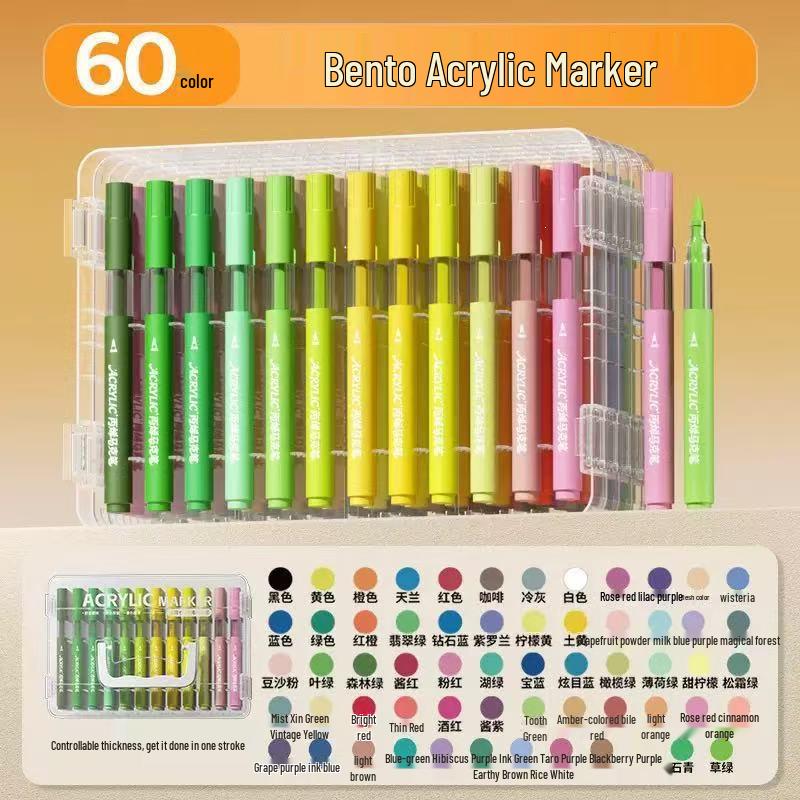 Washable Liquid Acrylic Marker with Soft Tip - Layerable Watercolor Pen for Kids' Art Projects
