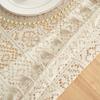 American Retro Style Tablecloth Premium Rectangular Tassel Table Mat Photo Background Cloth Knitted Hollow Atmosphere Dustproof Decorative Fabric