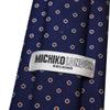 [Michiko London] Bonded fabric with lining for added volume. Made in Japan. KOSHINO brand tie. Small pattern. 100% silk. Unisex. MKJ-023 (Navy)