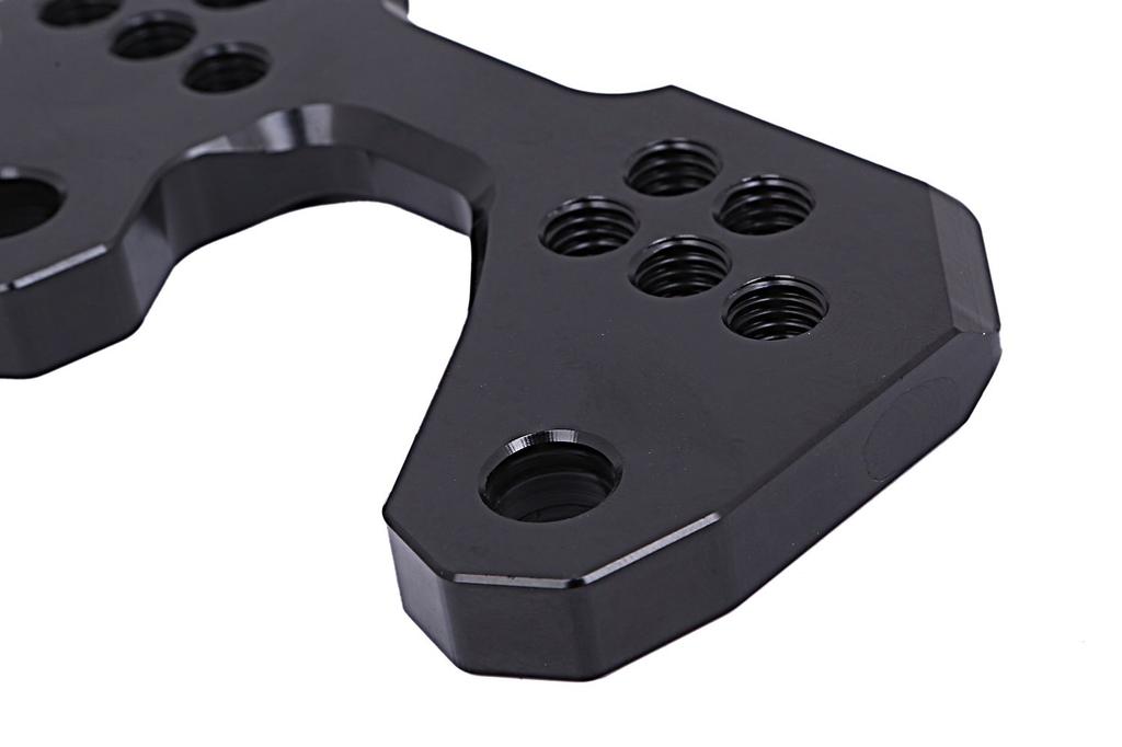 Placa de 5 posiciones para escalón trasero de motocicleta Yamaha de aluminio mecanizado negro J'z