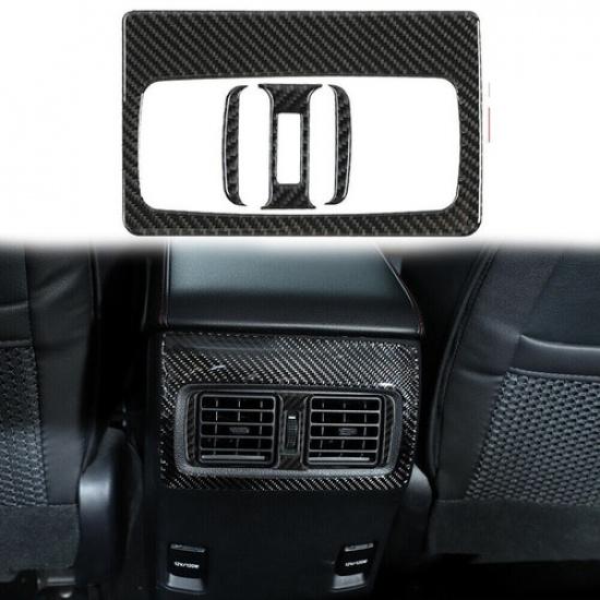 4pcs Rear Console Air Vent Cover Trim For 4Runner 2010- Carbon Fiber