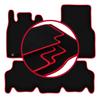 Dywaniki welurowe z czerwoną krawędzią do: Mercedes W168 hatchback (1997-2004)