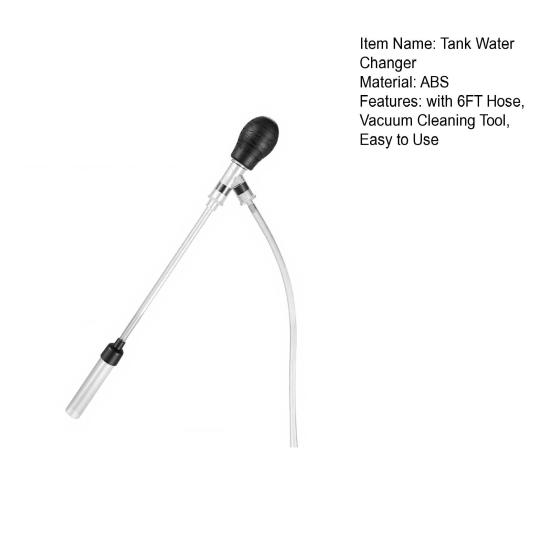 Fish Tank Vacuum Gravel Cleaner with 6FT Hose Flow Control Valve Fixture Clamp Aquarium Water Changer Siphon Pump Sand Vacuum Cleaner