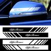 OXYB2 2pcs Car Sticker Color Stripe Racing Strips Side Rear View Mirror Decor Decal For Giulietta Giulia Mito Brera Stelvio
