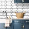New PVC Wall Stickers Self Adhesive Waterproof Backsplash Wall Decals 3d Brick Peel and Stick Subway Tiles Bathroom Kitchen