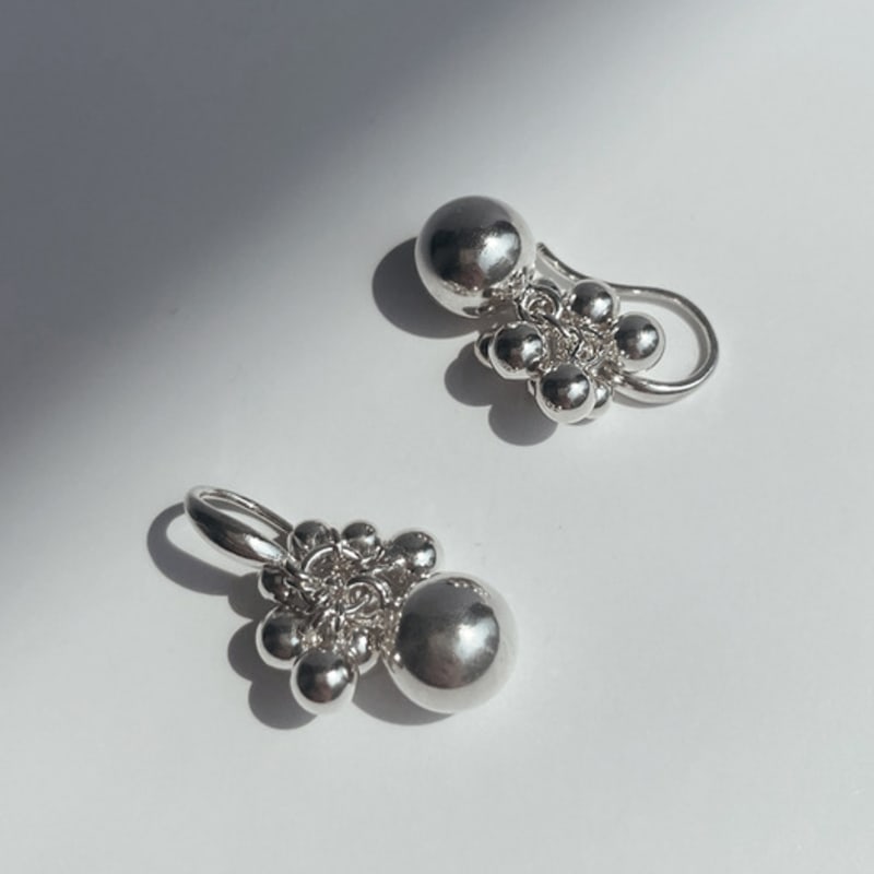 Melliv Silver Ball Drop Earrings_mve01