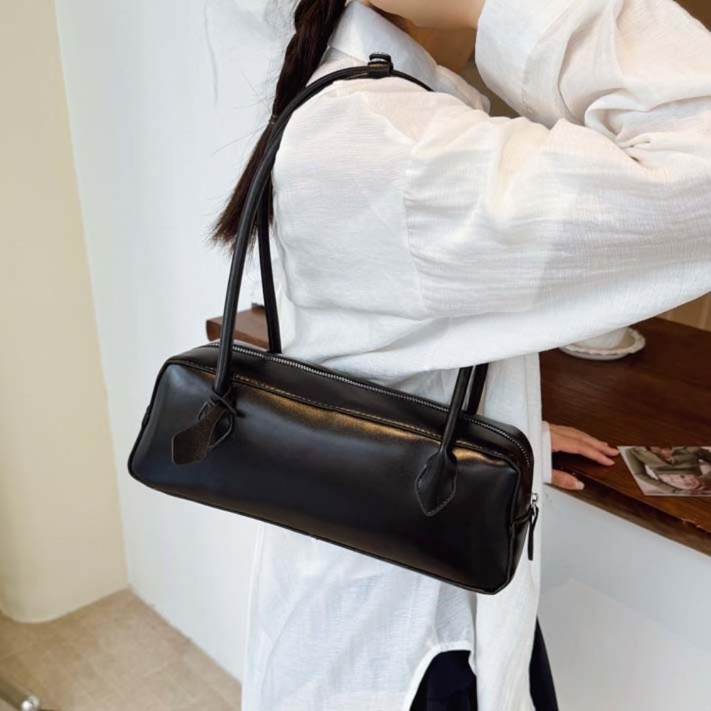 Korean Style PU Shoulder Bag Large Capacity Texture Underarm Bags French Stick Handbag  Winter