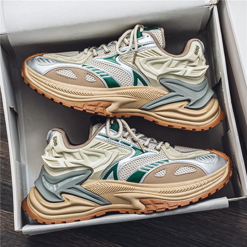 New thick-soled heightening dad shoes men's mesh sports shoes casual mecha men's shoes trend