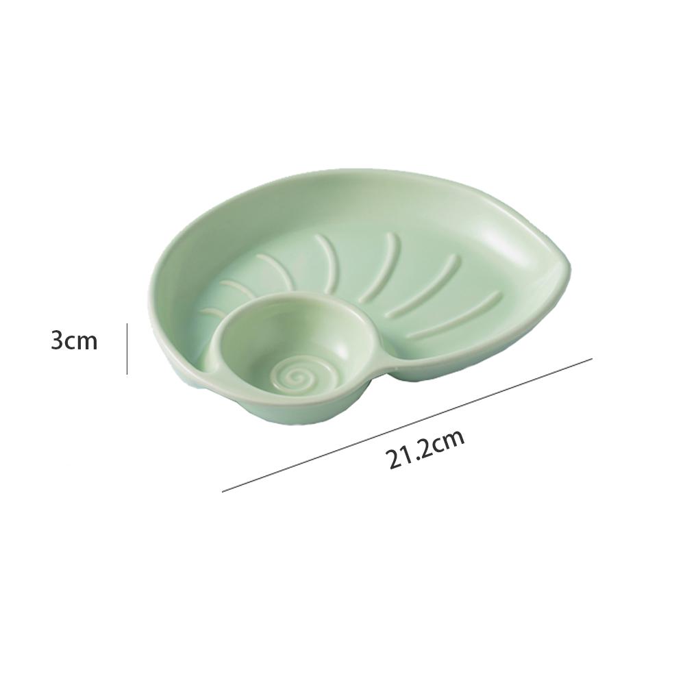 Solid Creamic Dumplings Plates Household 8.5 Inch Creative Kitchen Tableware with Sauce Dish Pigmented Craft Cream Wind Plate