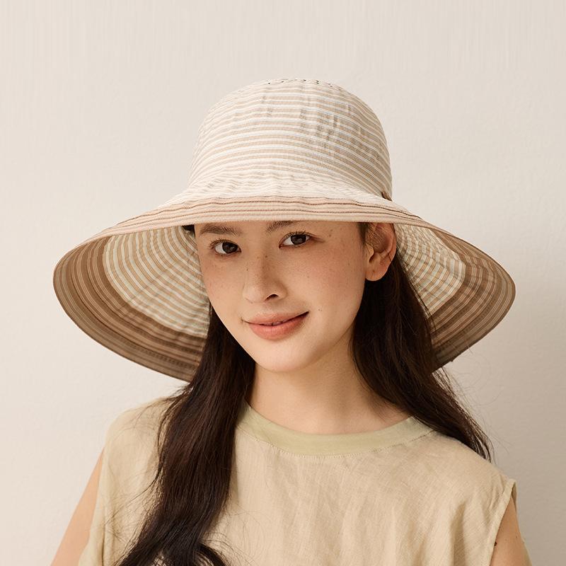 Полосатая шапка-рыбака, складная, для улицы, женская, летняя, дорожная, солнцезащитная хаки