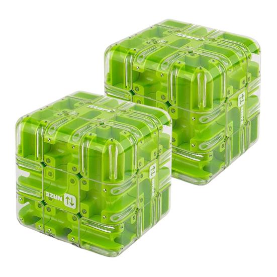 1/2Pcs Educational 3D Puzzle Maze Cube Toddlers Brain Teaser Rolling Ball Maze Cube Kids Logical Thinking Development Handheld Bead Maze Toy