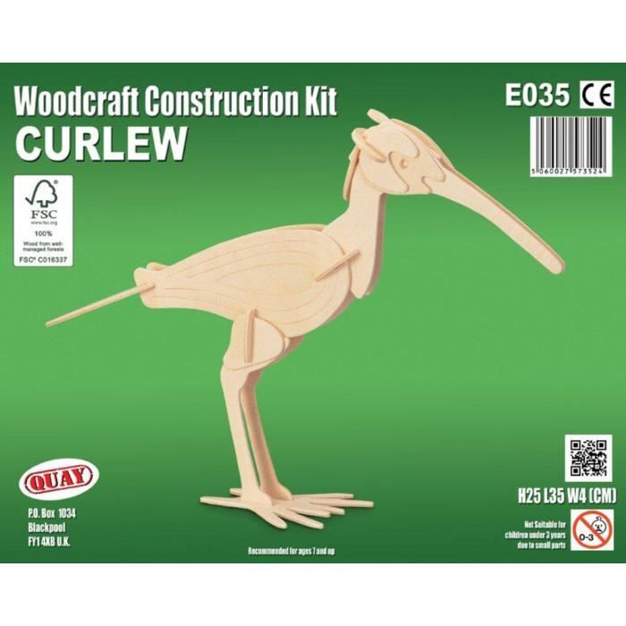 Kit de construction en bois FSC - QUAY - Courlis - A monter soi-même - Age 7 ans