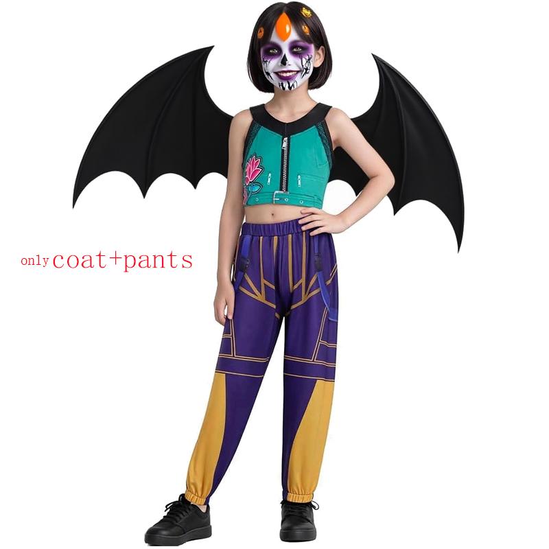 Meisjes 2-delige Set Cosplay Kostuum Podiumoptreden Jurk Kinderfeest Kostuums Zomer Mode Kleding Meisjes Nachtjapon 160(Height) black
