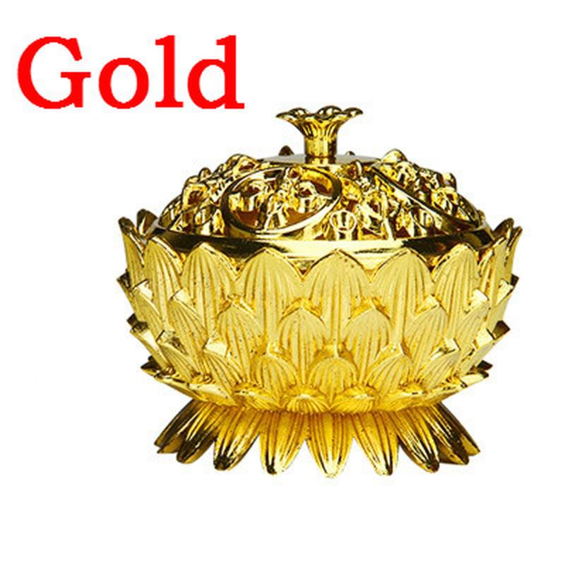 Arzător de tămâie Lotus din aliaj, Suport bronz pentru bețișoare de tămâie, Artizanat metalic, Cădelniță lucrată manual, Decor pentru birou, casă