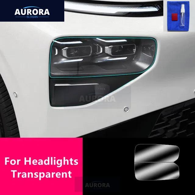 

Для XPENG G9 22-24 ТПУ Черненая, Прозрачная Защитная Пленка для Фар, Защита Фар, Модификация Пленкой Transparent H