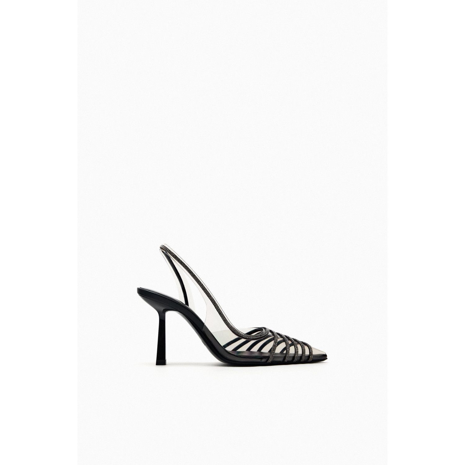 

SLINGBACK RHINESTONE HIGH-HEEL SHOES