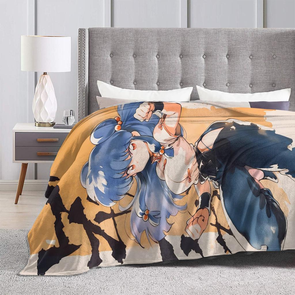 Ranma 1/2 Shampoo Manga Blankets  Wool Funny Warm Throw Blankets for Bedding Lounge  Winter