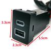 12V/24V Car QC3.0 USB Type-C PD Dual Charger Socket Phone Charging Outlet Power Adapter For Toyota LC120 Prado 16-20 Accessories