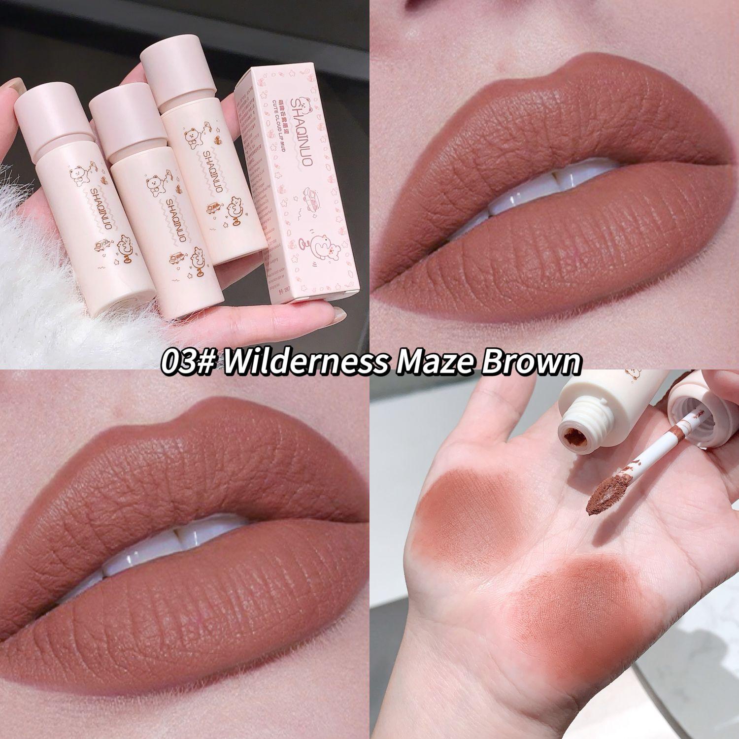 SHAQINUO Cloudy Lip Clay Colours Matte Lip Mud & Design Cosmetics Lip Mud для ежедневного нанесения макияжа
