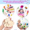 100Pcs 2.5/5cm Unfinished Wood Circles with Holes Round Wood Discs for DIY Crafts Party Birthday Christmas Decoration