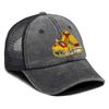 Cartoon Excavator Embroidery Mesh Cap Snapback Trucker Hat Caps For Man Washed Cotton Unisex Adjustable Mesh Cap