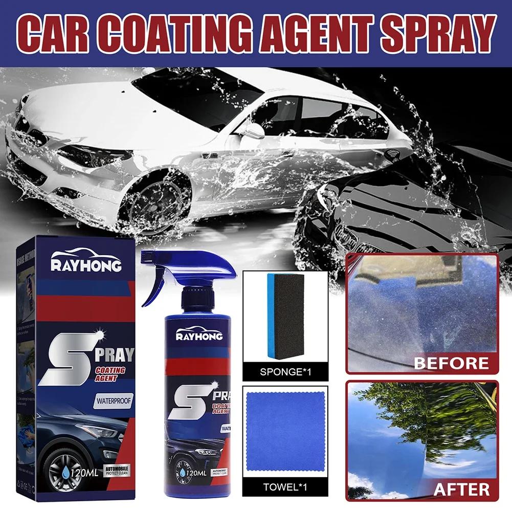 5PC Coating Renewal Agent 3 In 1 Ceramic Car Coating Spray Plastic Parts Refurbish Agent Fast-Acting Spray Waterless Wash Amagi
